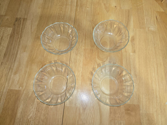 ✨ 6" Arcoroc France Arcade Bengale Clear Glass Bowls – Classic French Elegance ✨