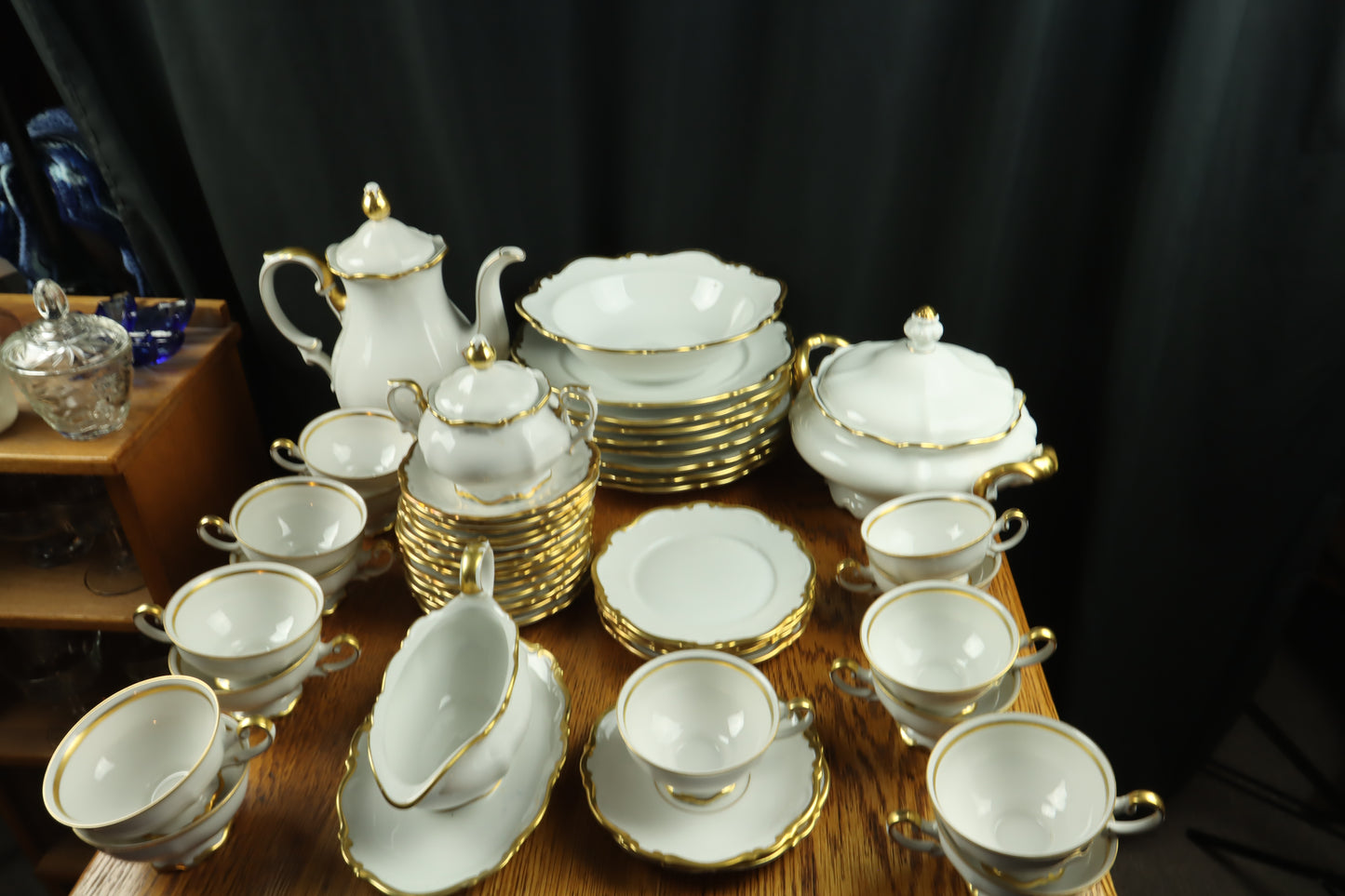 Mitterteich Bavaria Germany Golden Lark Scalloped Edge China Pieces