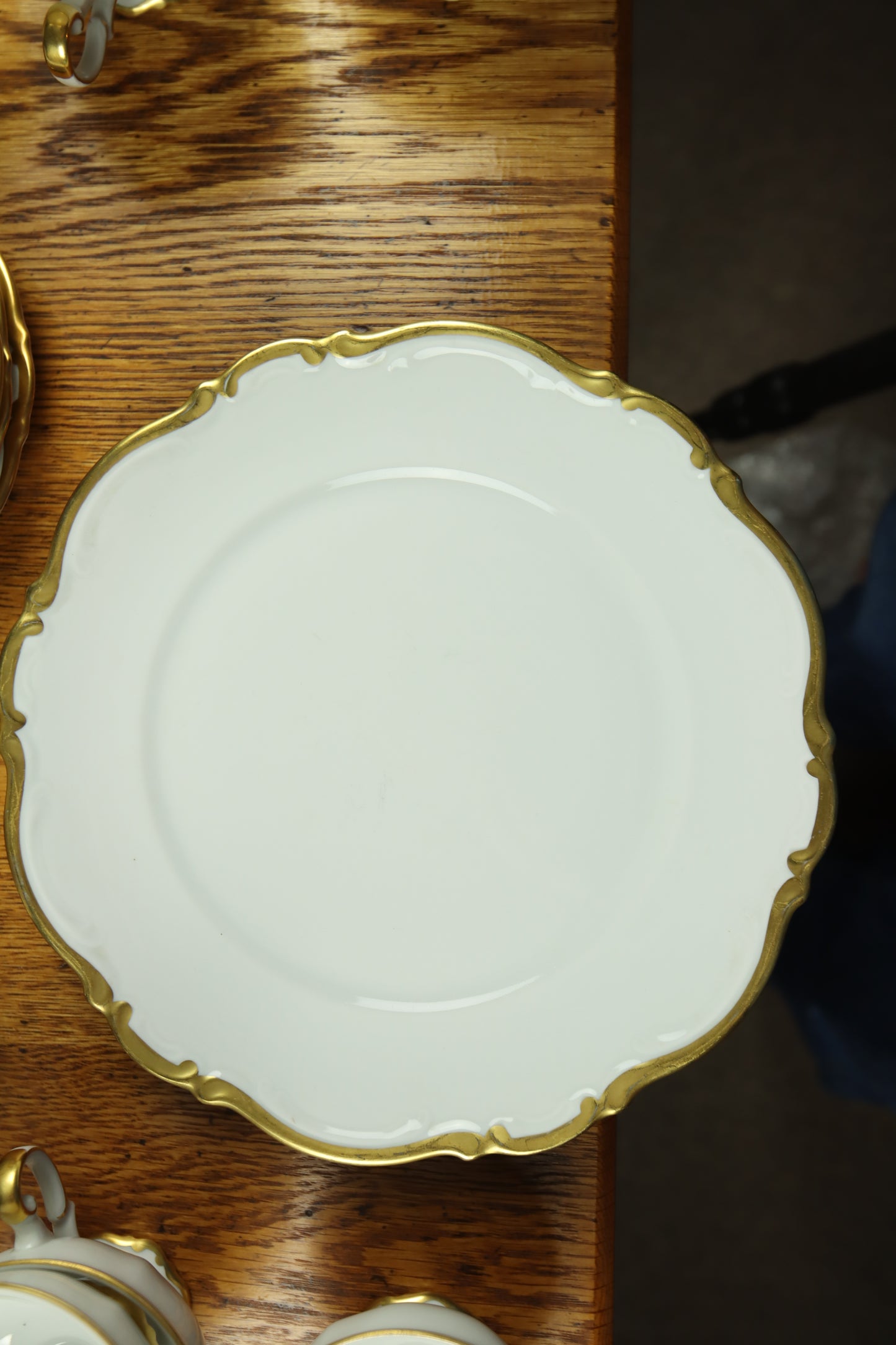 Mitterteich Bavaria Germany Golden Lark Scalloped Edge China Pieces