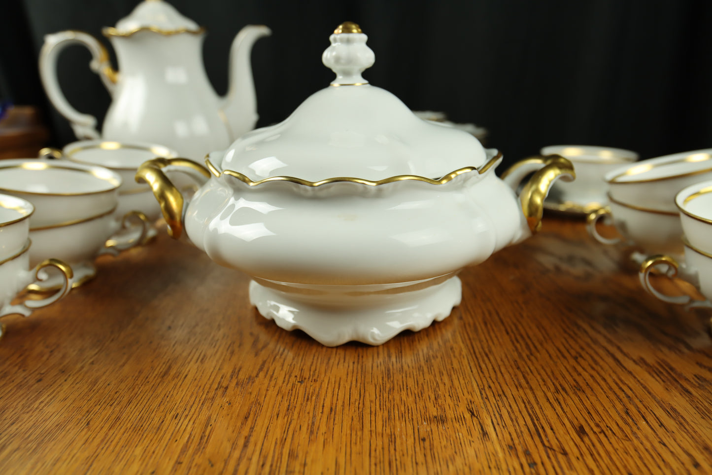 Mitterteich Bavaria Germany Golden Lark Scalloped Edge China Pieces