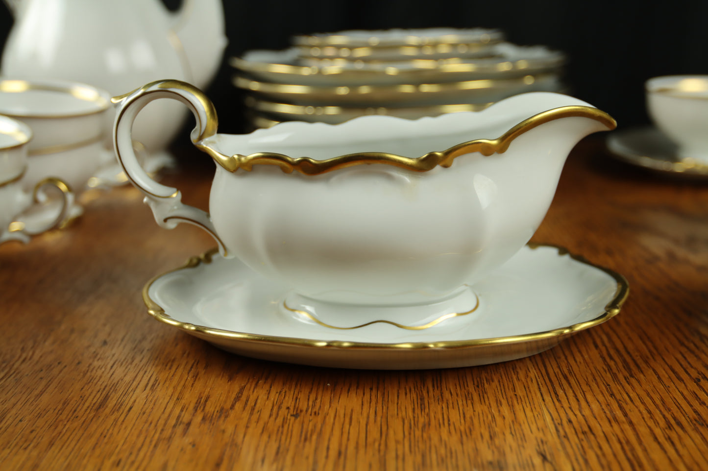 Mitterteich Bavaria Germany Golden Lark Scalloped Edge China Pieces