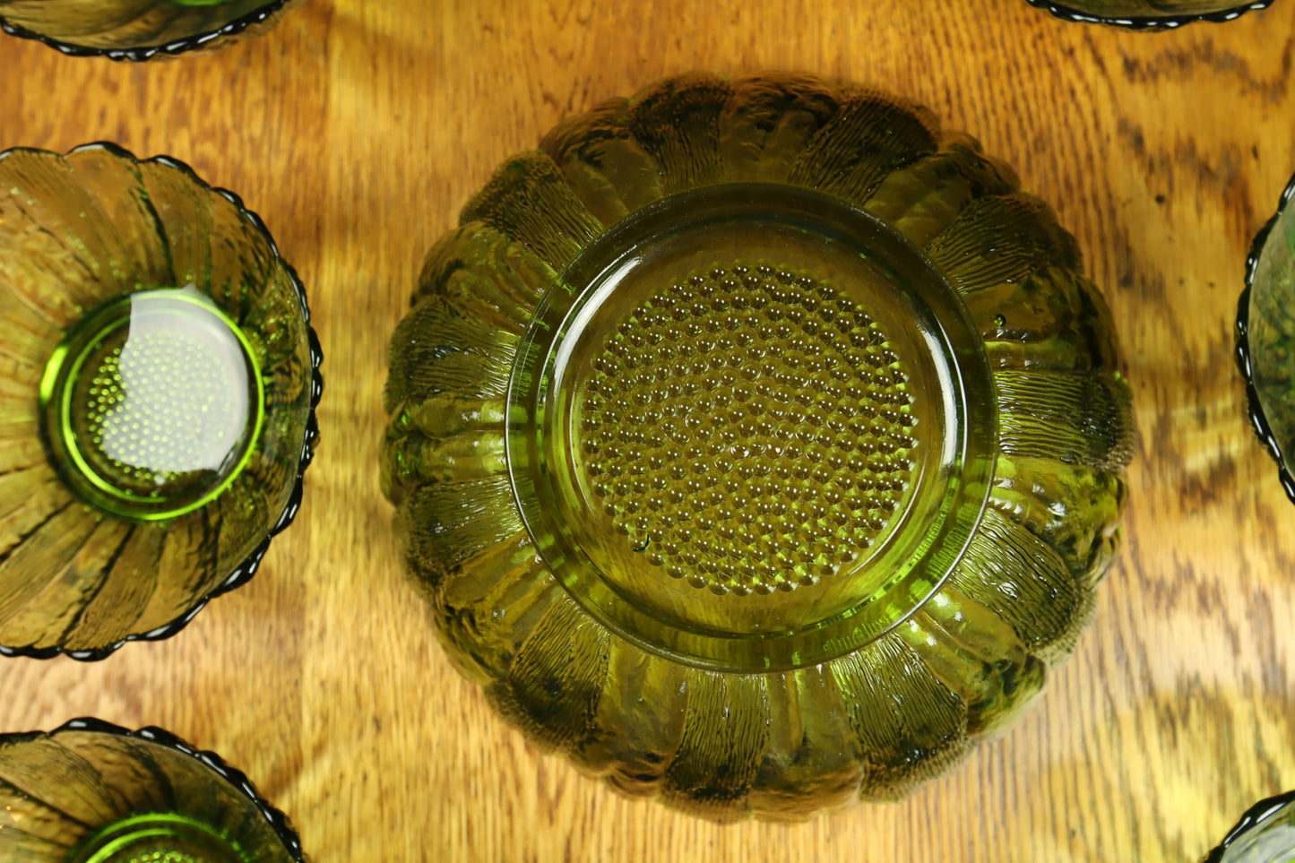 Vintage Indiana Glass Sunflower Bowl Set